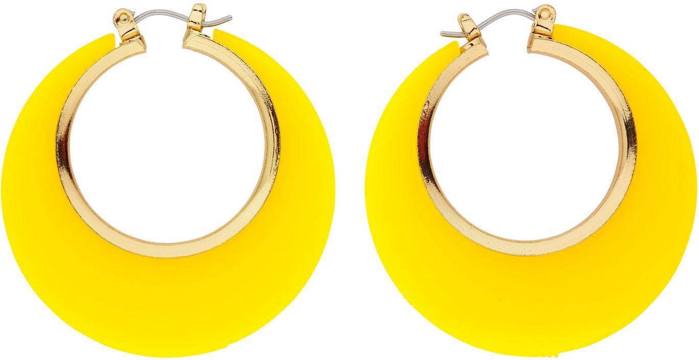 Gele Disco Oorbellen