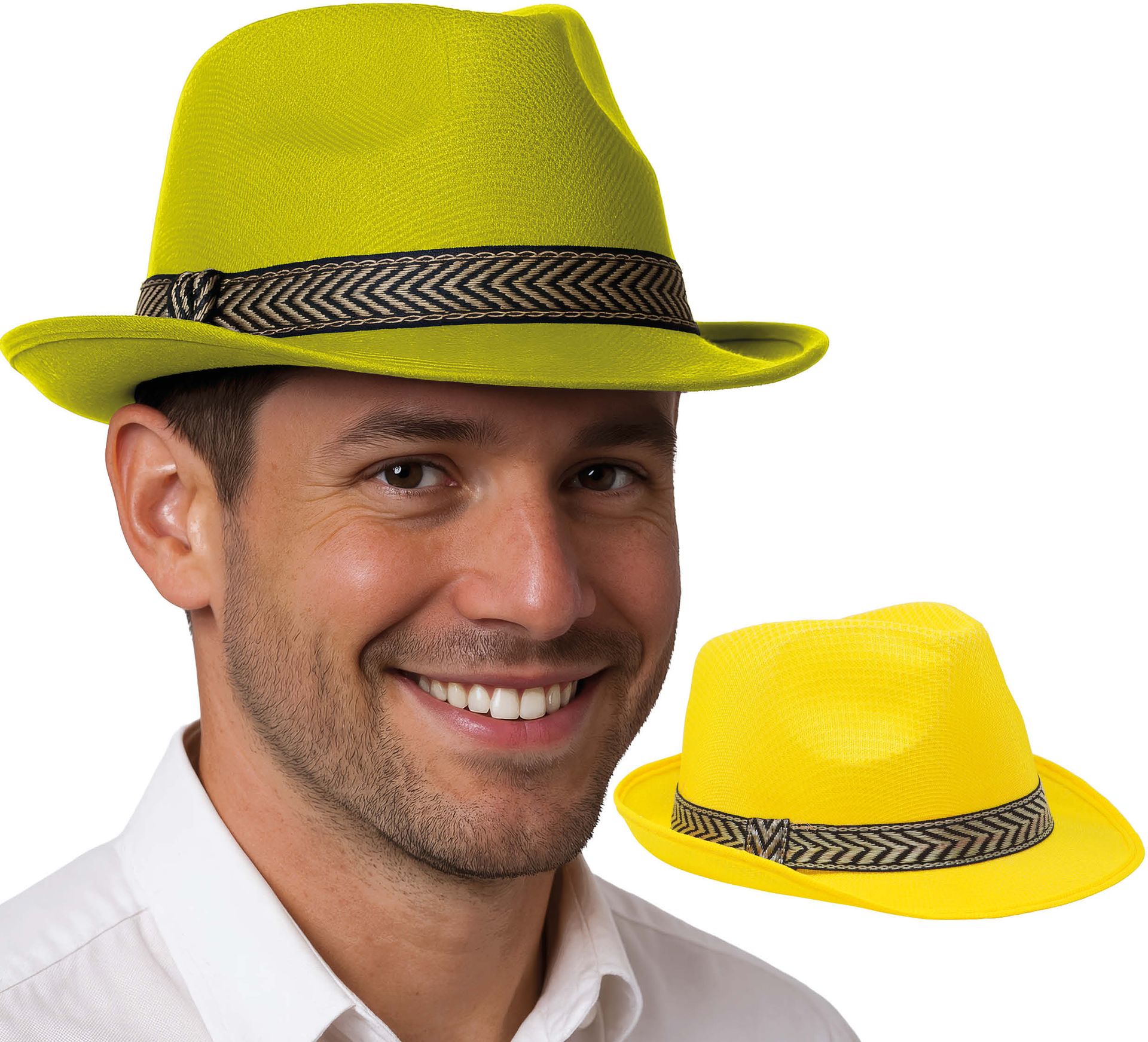 Gele Gangsterhoed voor Volwassenen