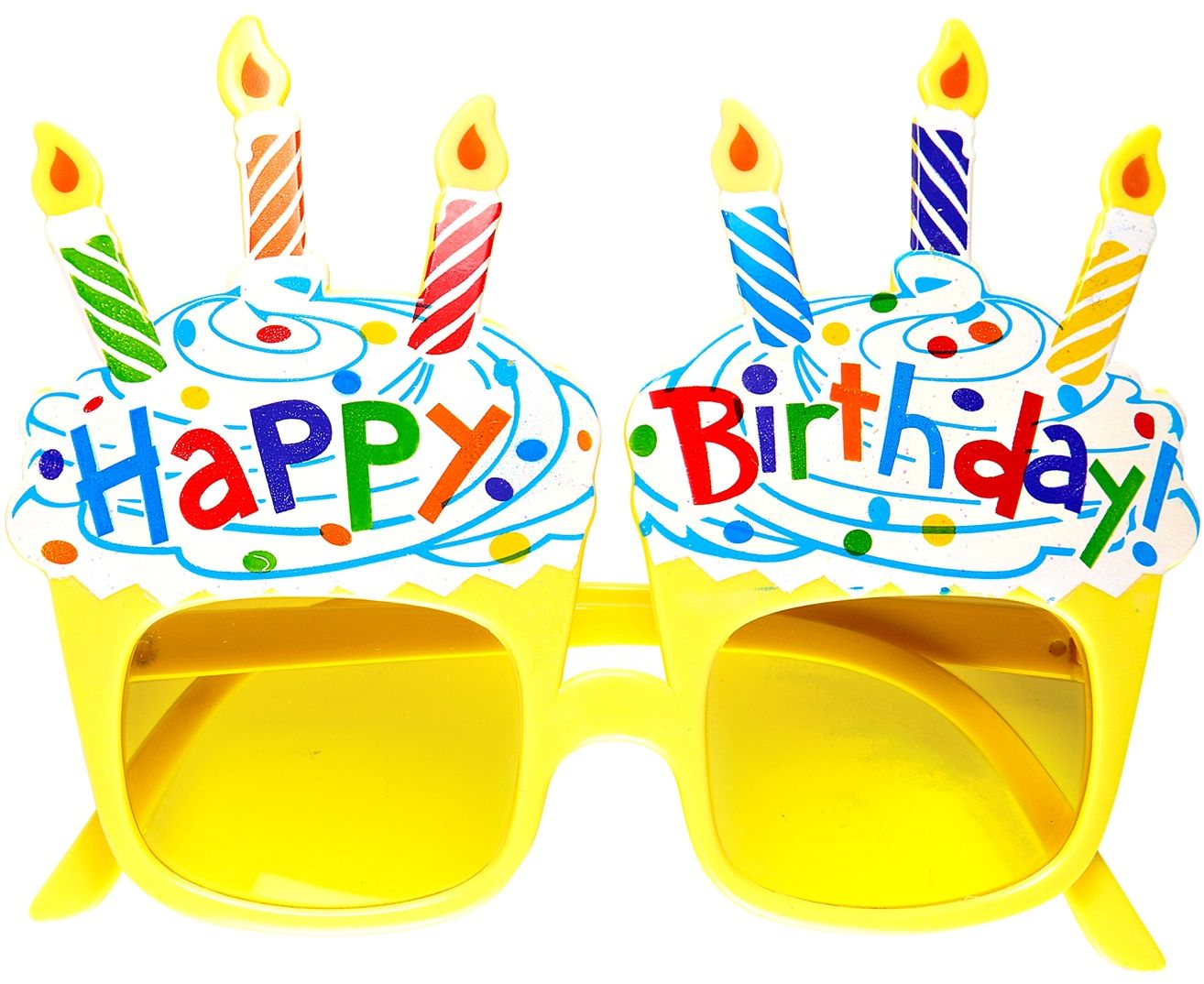 Gele Happy Birthday Bril