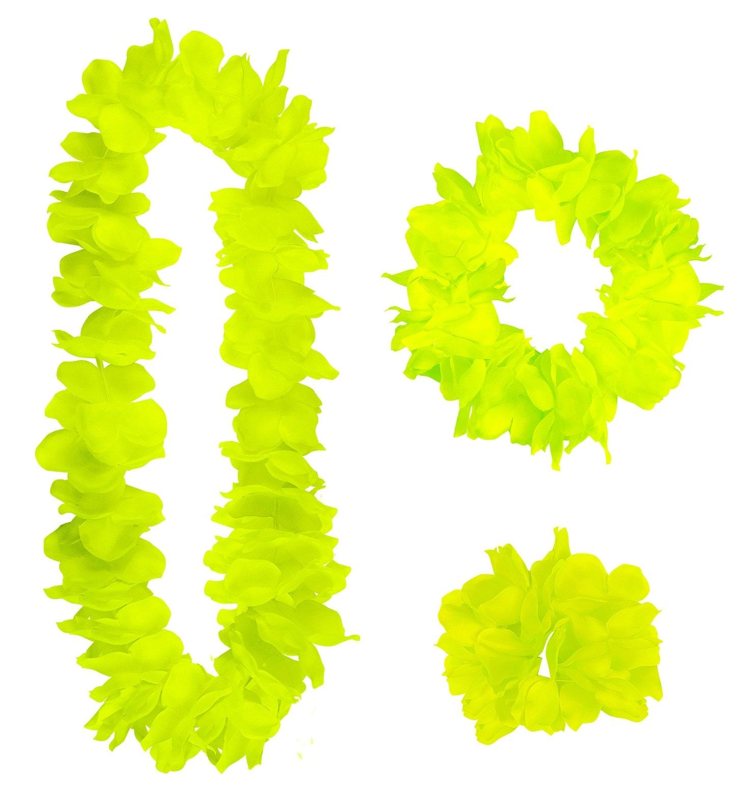 Gele Hawaii Bloemen Set Kransen