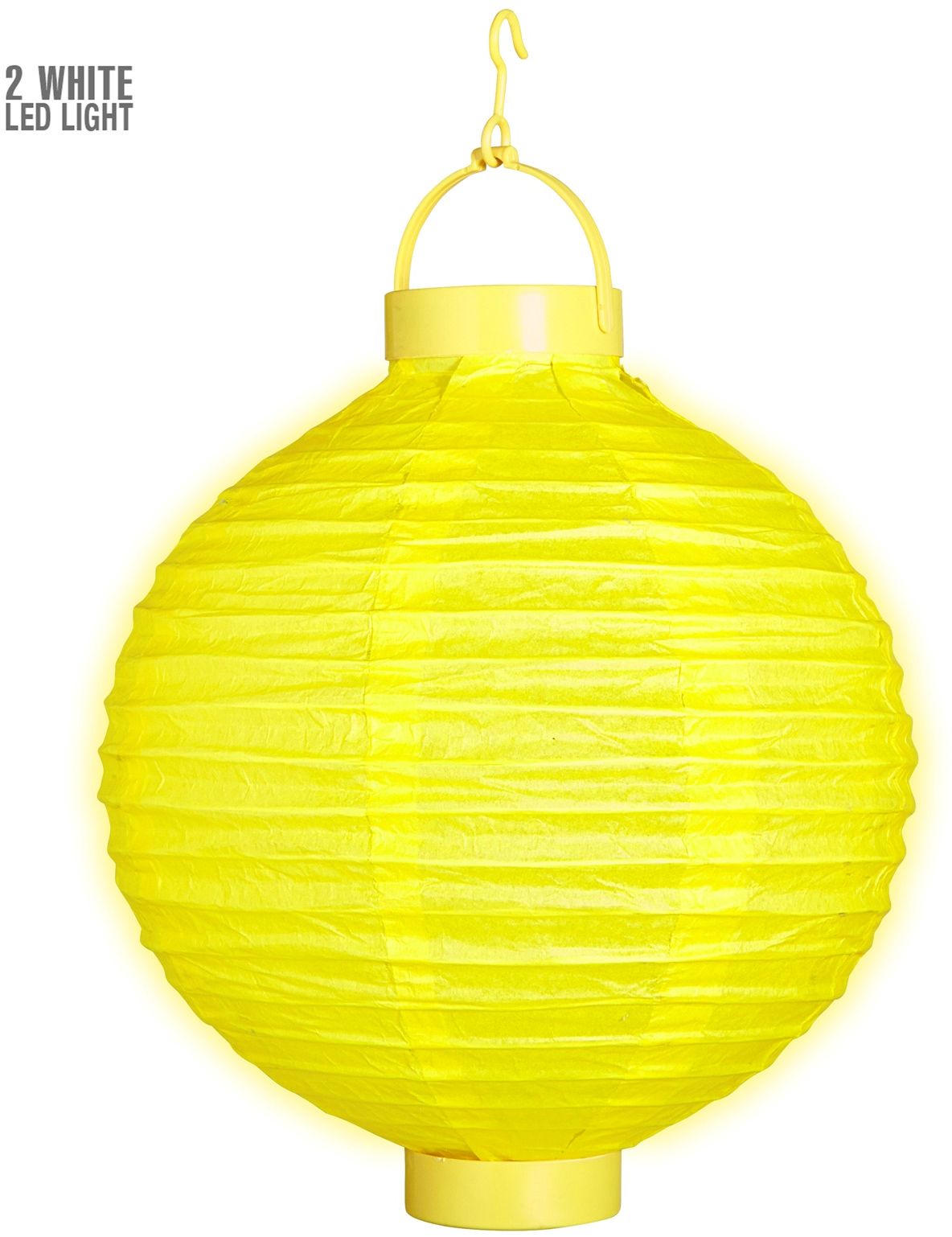 Gele Lantaarn met 2 Witte Led Lichten