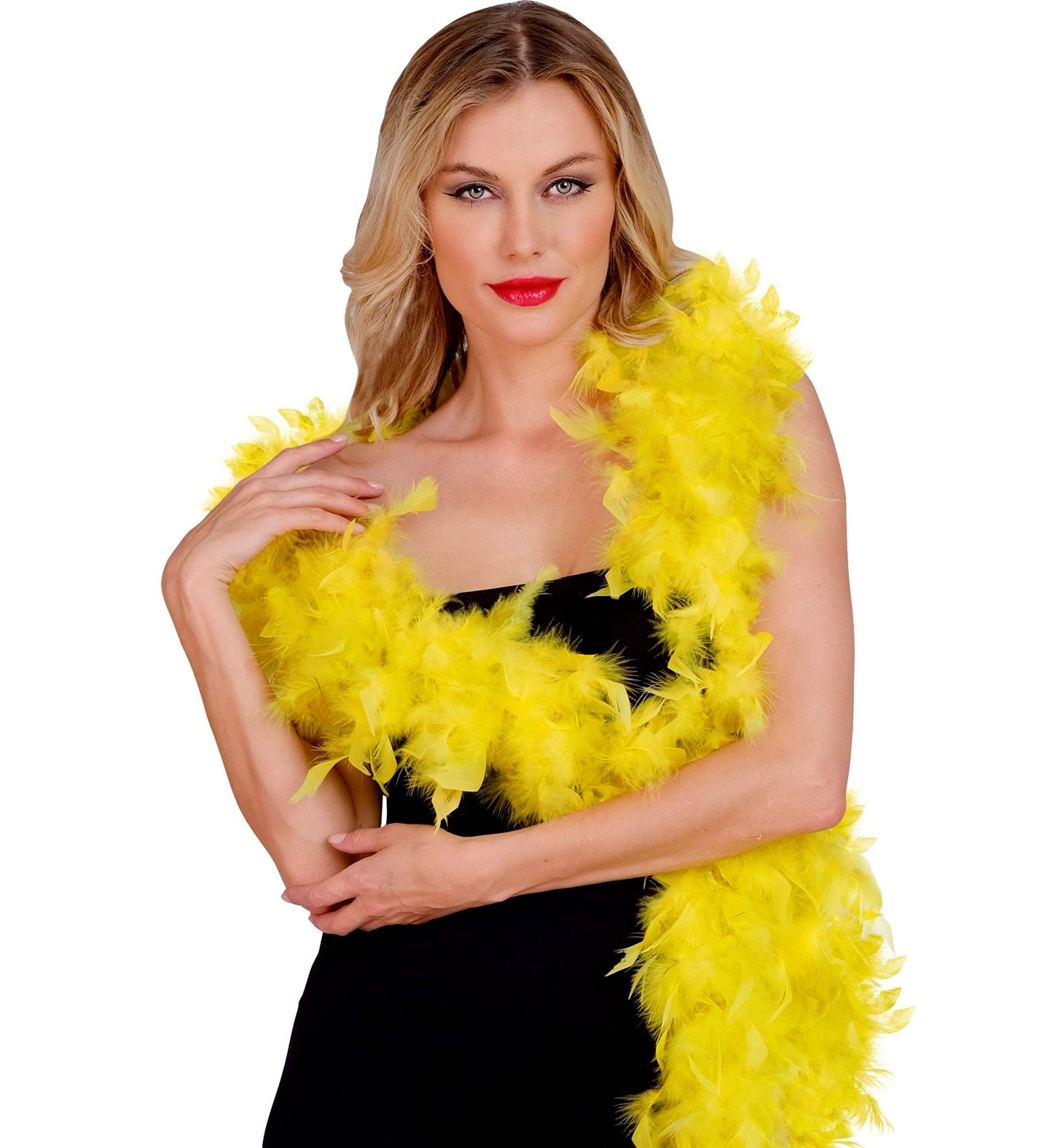 Gele Luxe Veren Boa 180cm