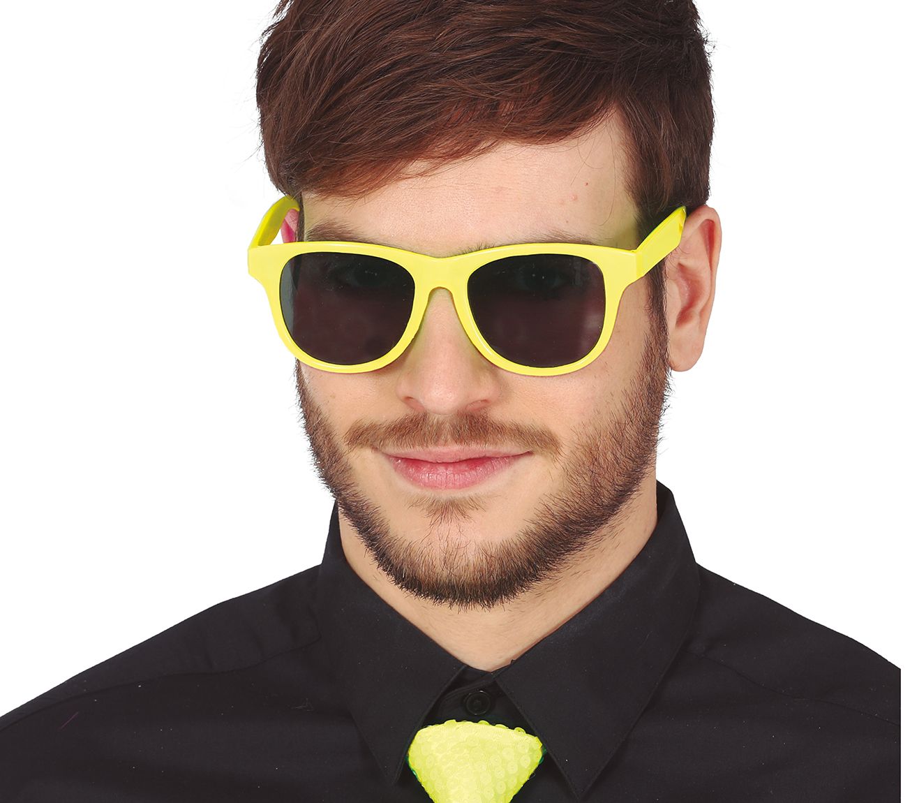 Gele neon 80's zonnebril