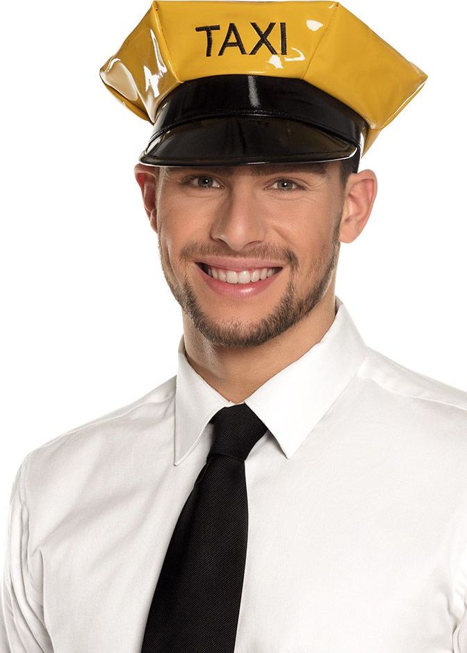 Gele Nep Leren Taxi Pet