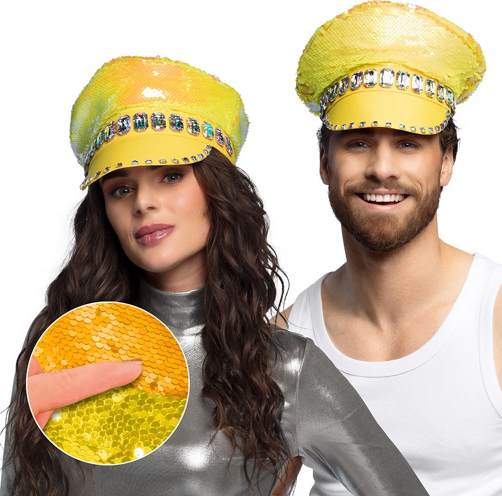 Gele Pailetten Festival Pet