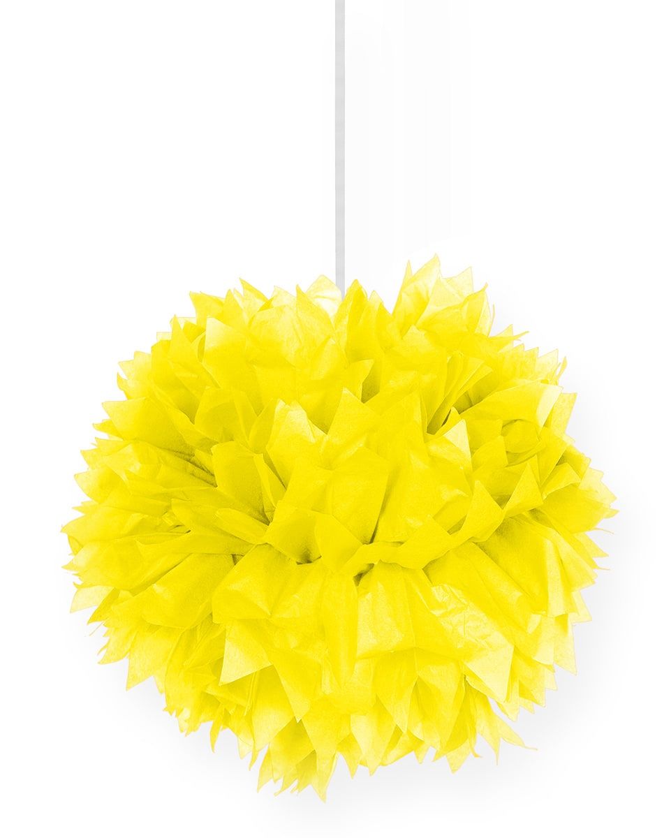Gele Pompom Hanger 30cm