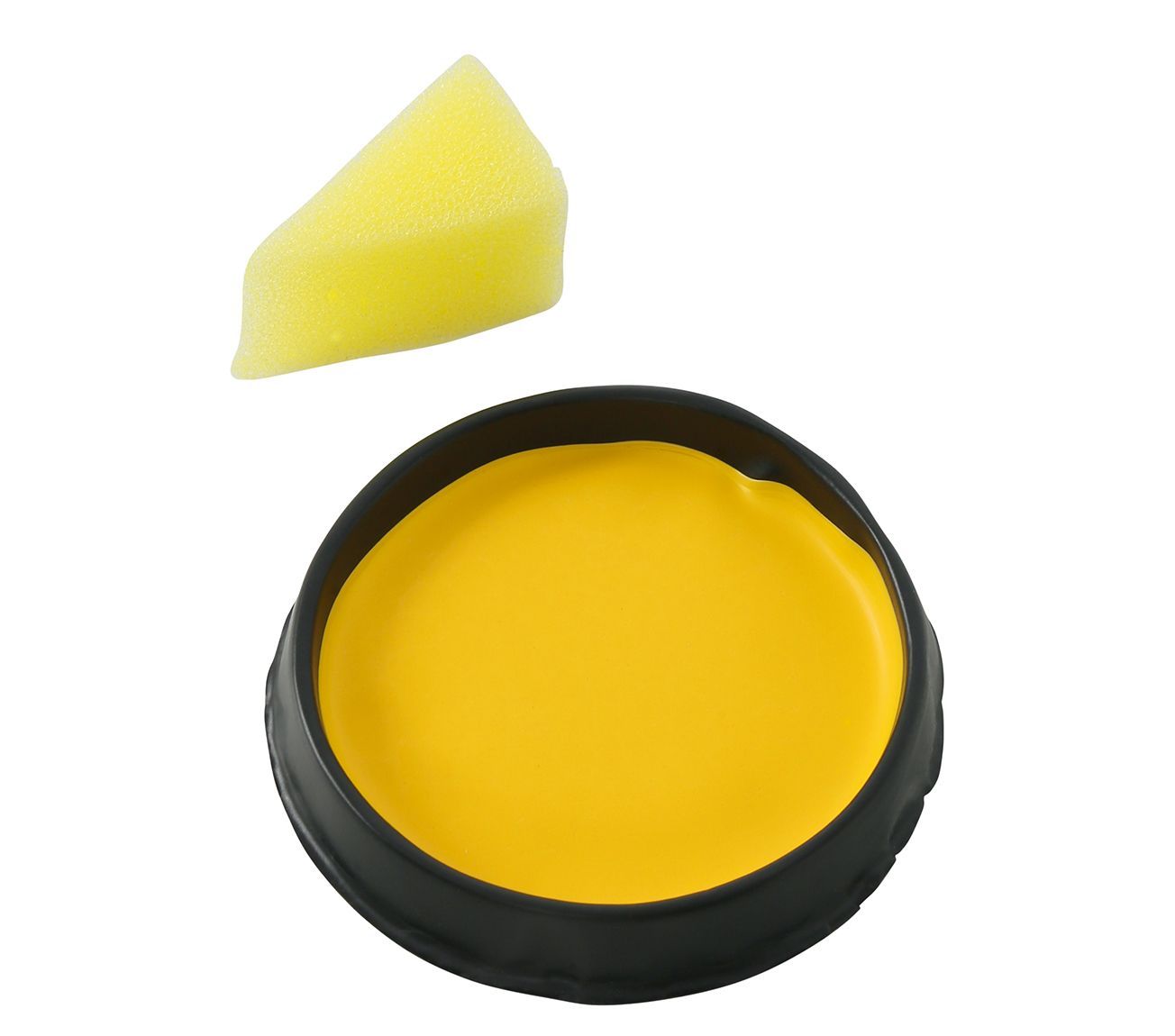 Gele schmink met spons