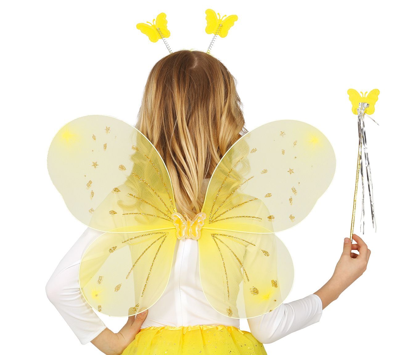 Gele vlinder accessoire set kind