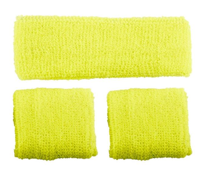 Gele Zweetbanden Set