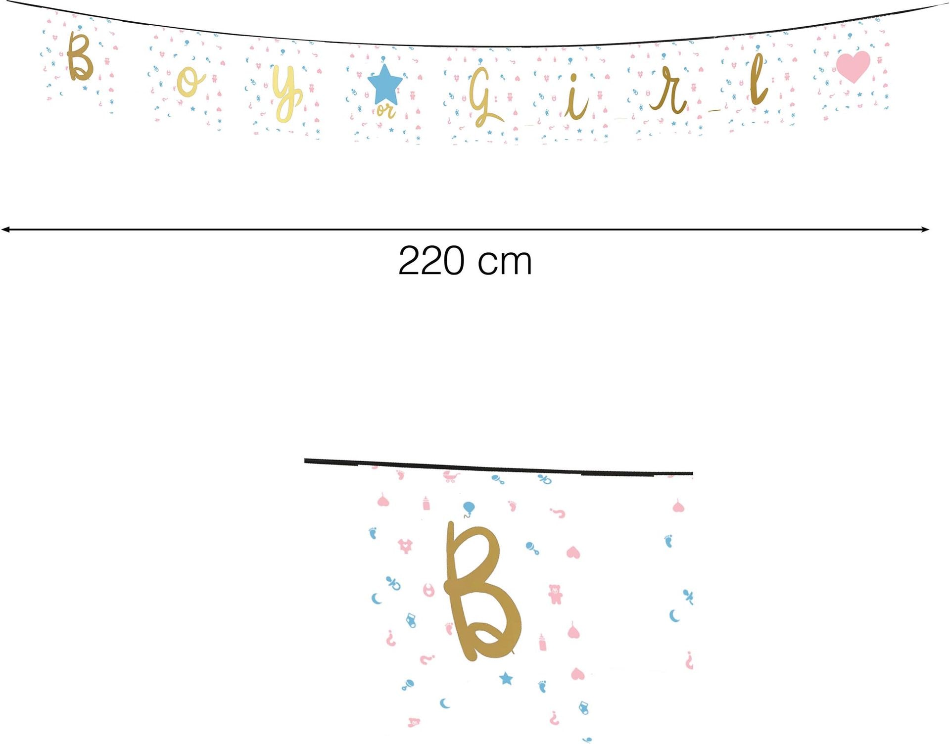 Gender Reveal Figuurslinger Wit 2,2M