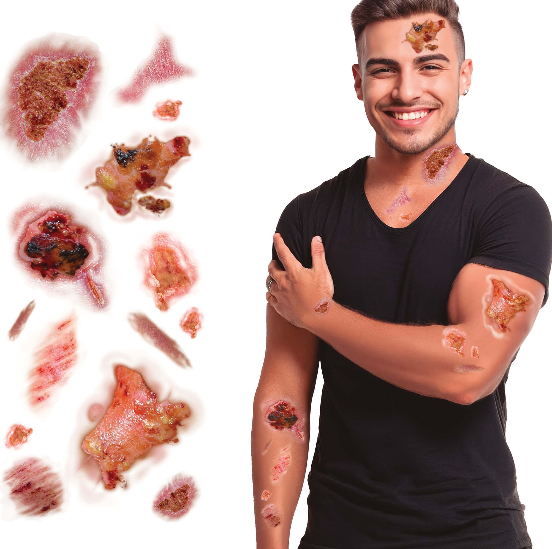 Geïnfecteerde Zombiewonden Tattoo