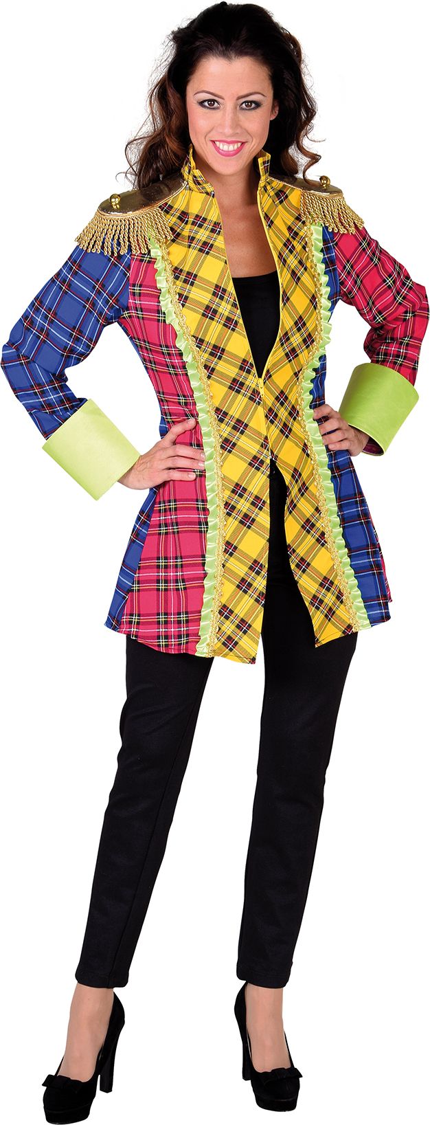 Geruite Carnavals Jas Vrouwen