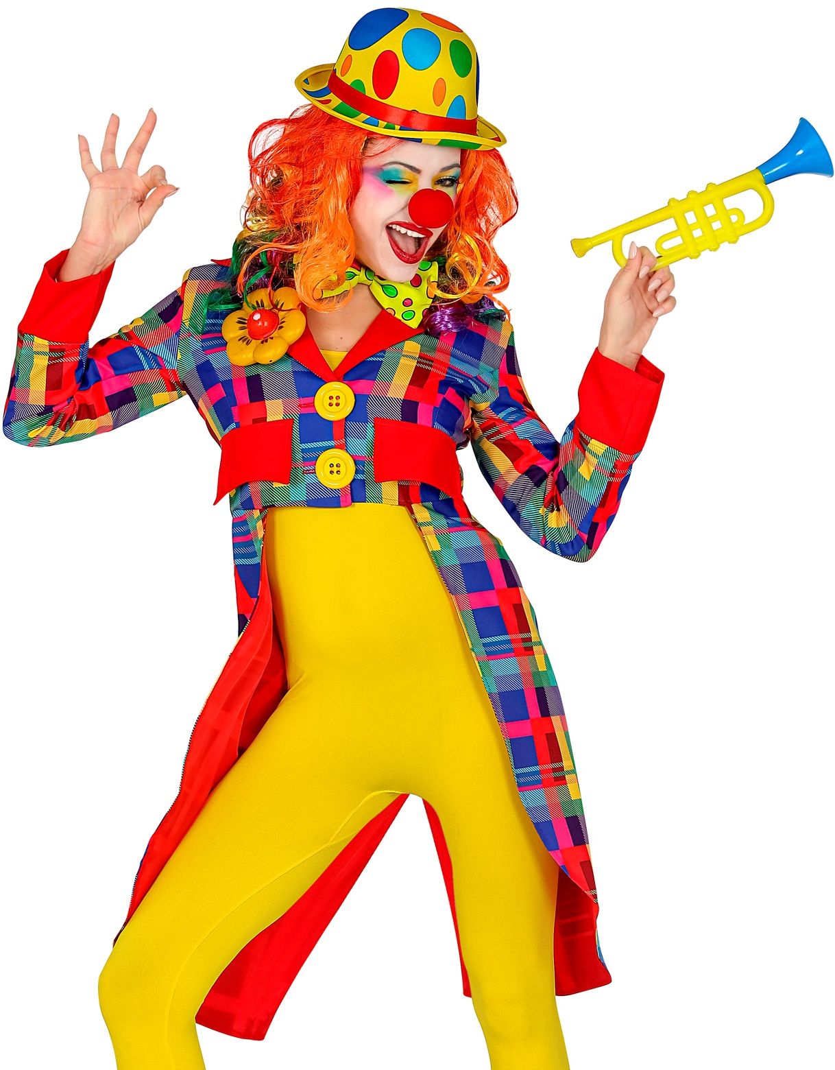 Geruite Clown Slipjas Dames