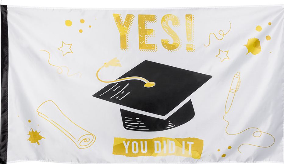 Geslaagd Polyester Vlag