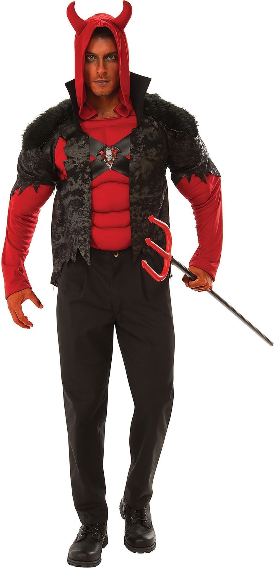 Gespierde Rode Duivel Shirt Heren Halloween