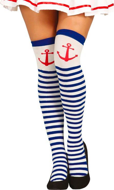 Gestreepte Matrozen Kniekousen