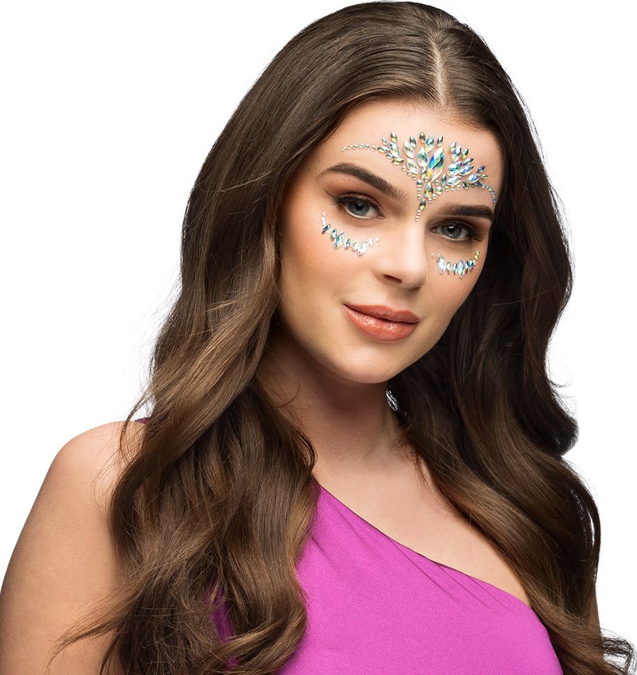 Gezichtsjuwelen Festival Aqua Blauw