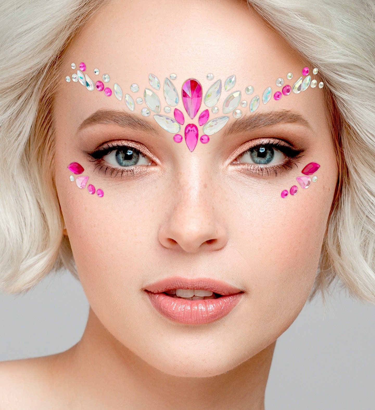 Gezichtsjuwelen Roze Glamour