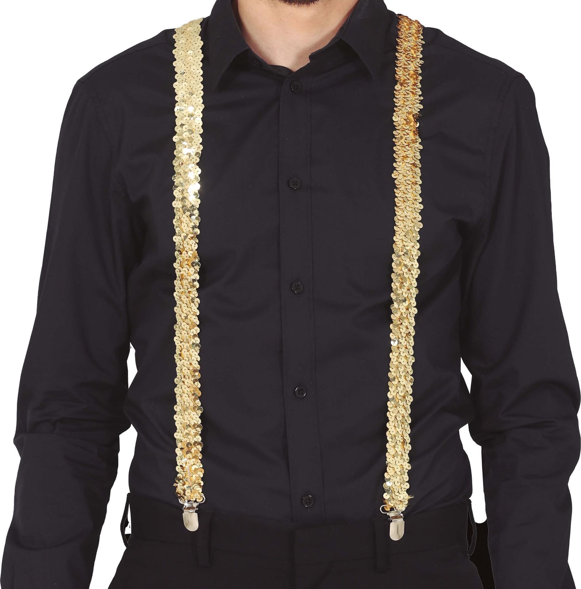 Glamour Gouden Pailletten Bretels