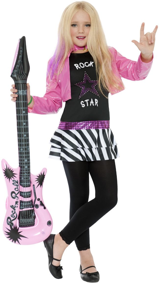 Glamour Rockstar Kostuum Zwart