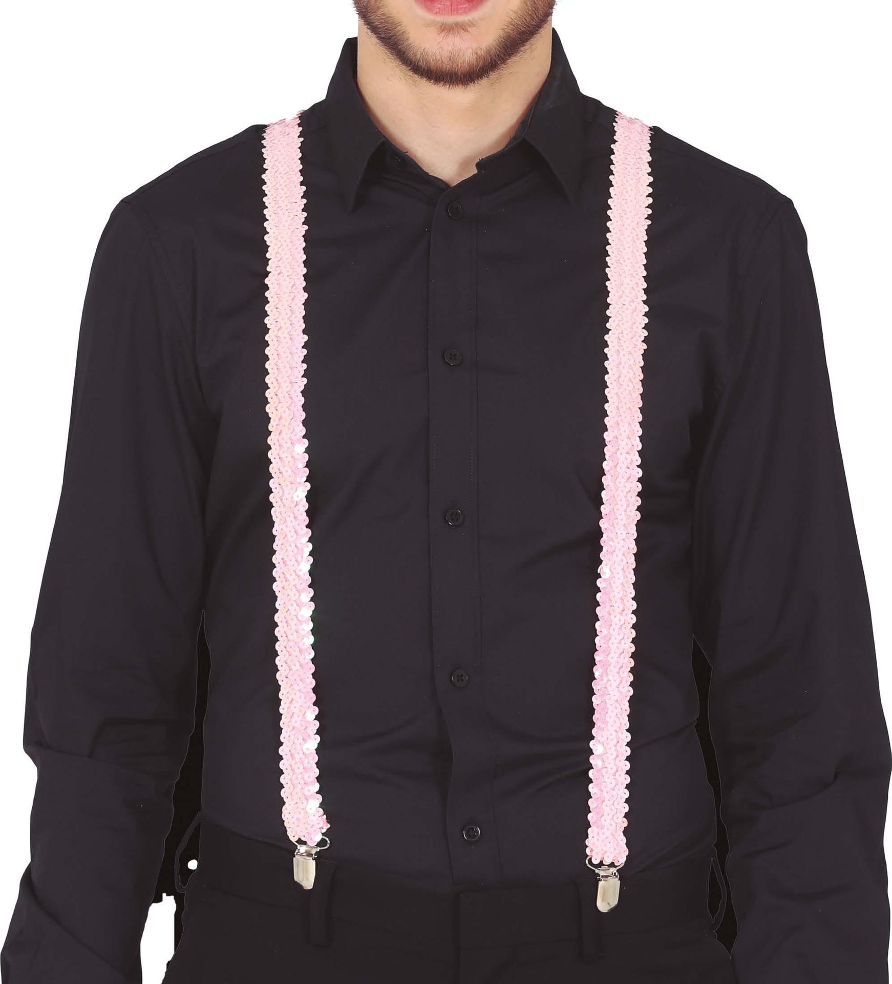 Glamour Roze Pailletten Bretels