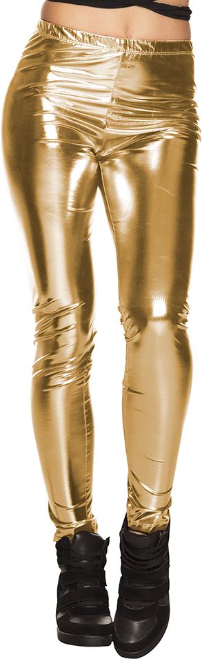 Glance metallic legging dames goud