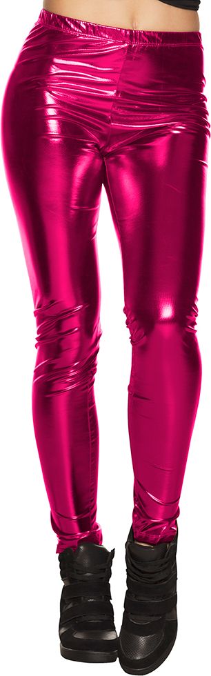 Glance metallic legging dames roze