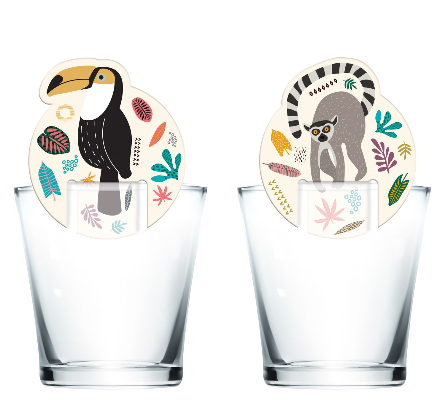 Glasmarkers Zoo Party 6 Stuks