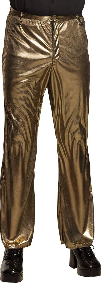 Glimmende Disco Broek Heren Goud