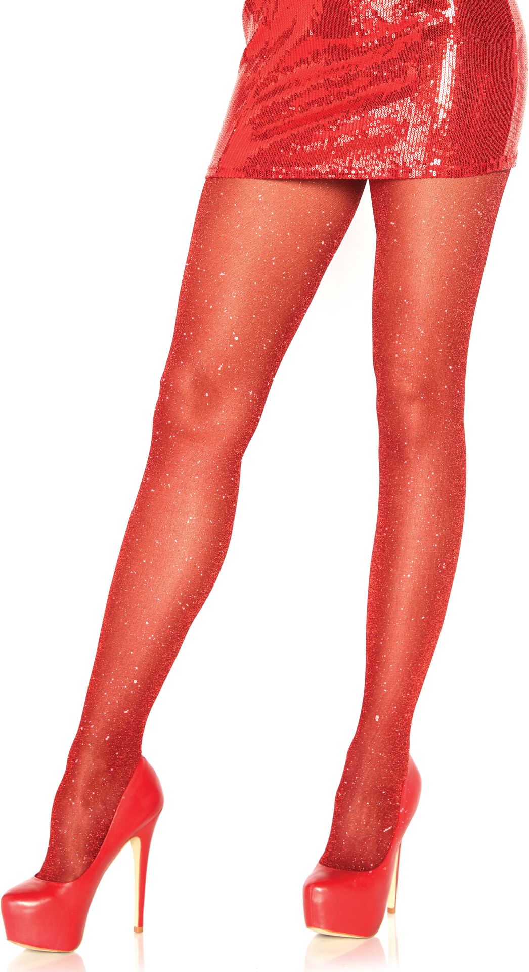 Glimmende rode panty