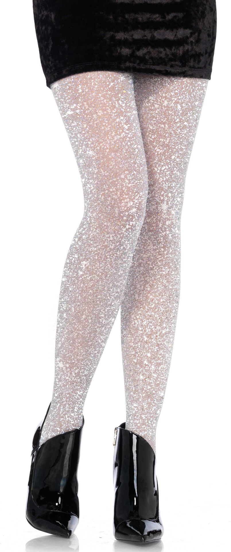 Glimmende Zilveren Panty