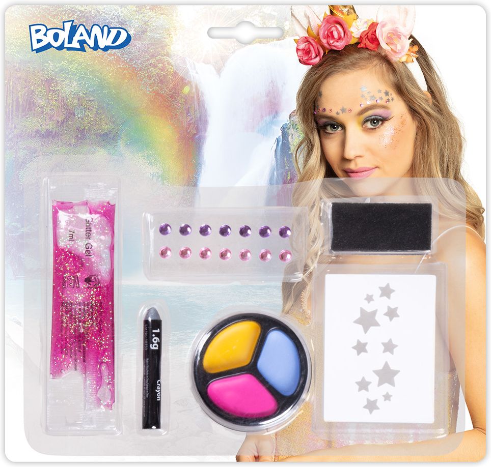 Glinsterende unicorn make-up set compleet