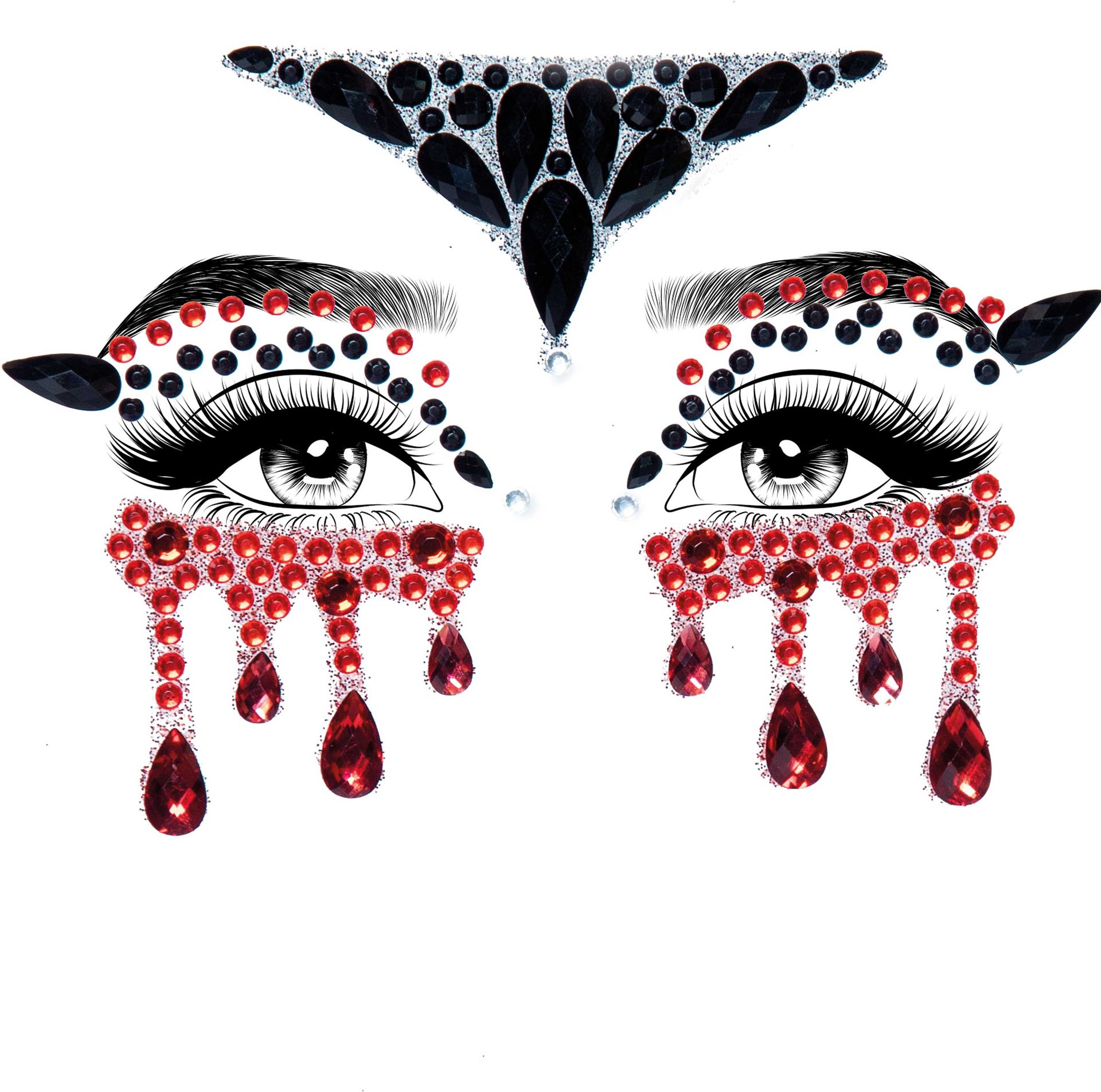 Glinsterende Vampier Jewel Stickers