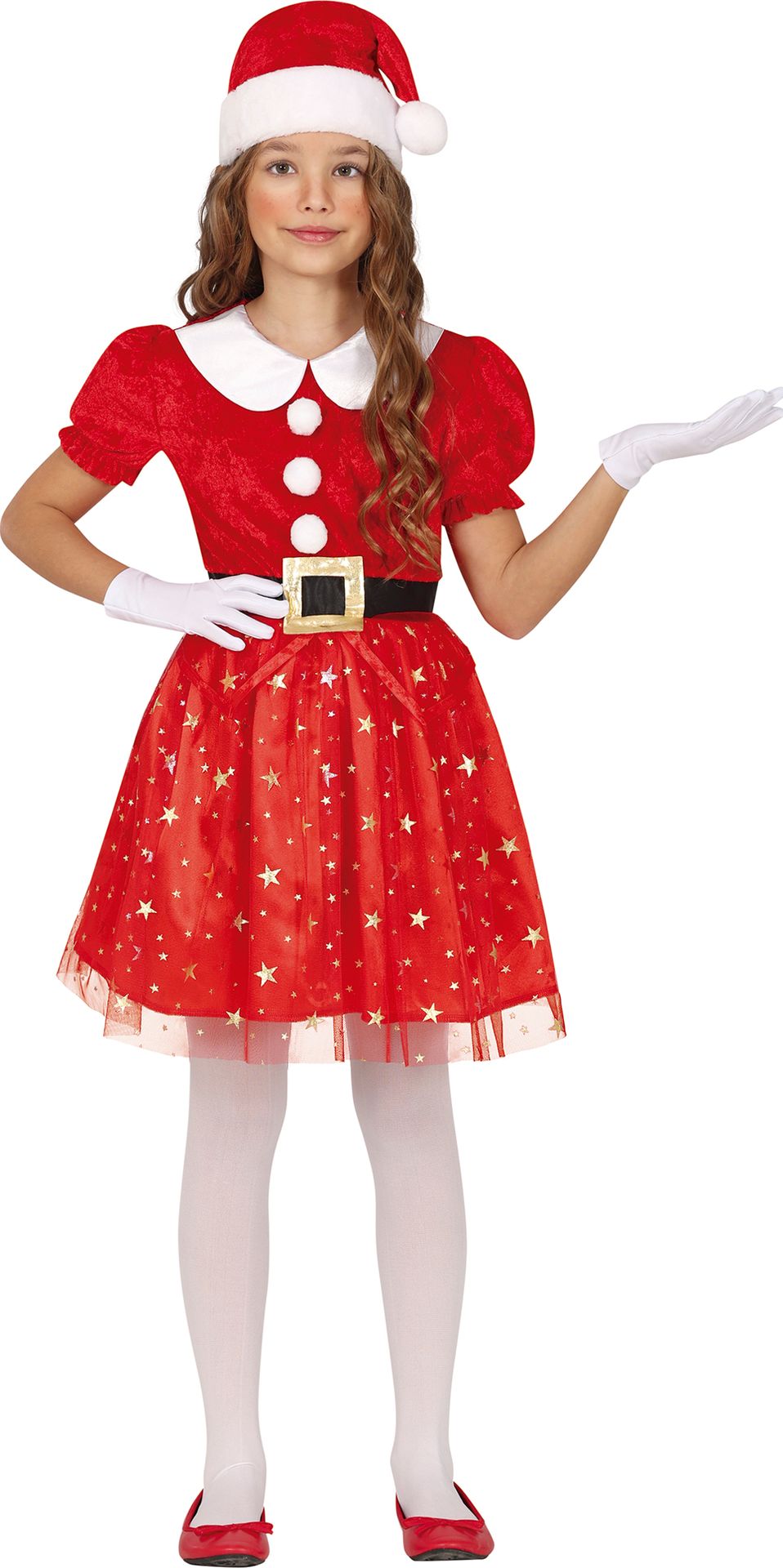 Glitter Kerstmeisje Jurkje Kind