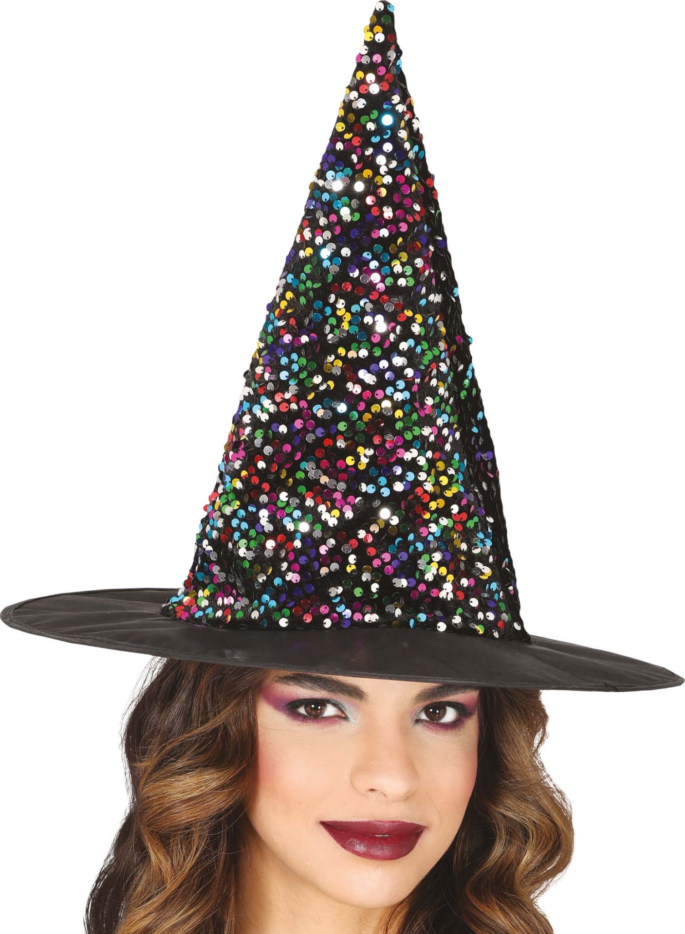 Glitter Sequin Heksenhoed Dames