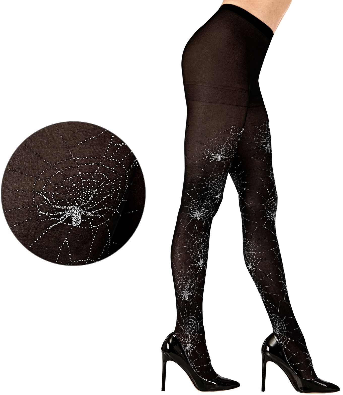 Glitter Spinnen Panty