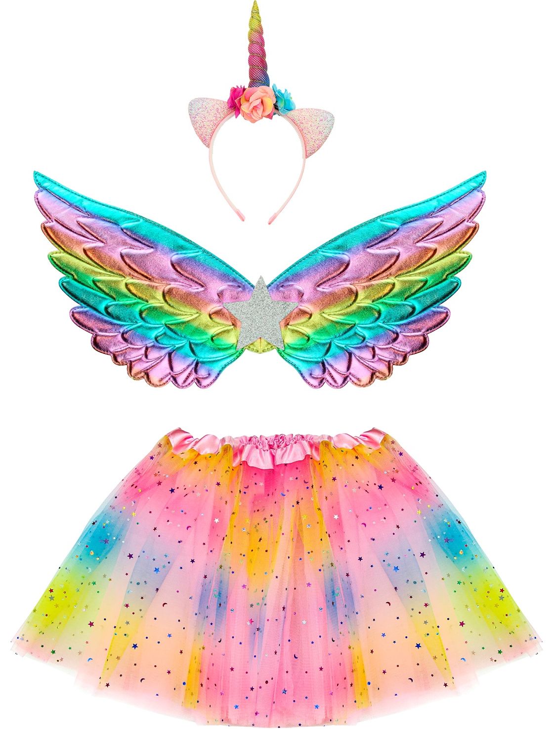 Glitter Unicorn Stars Verkleedsetje Kind