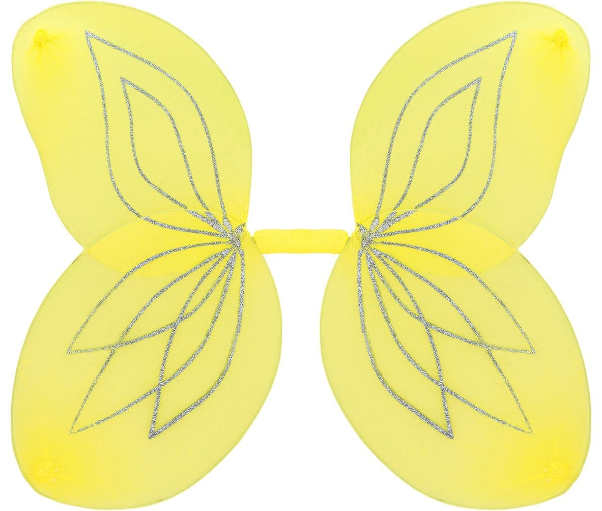 Glitter vleugels geel kind