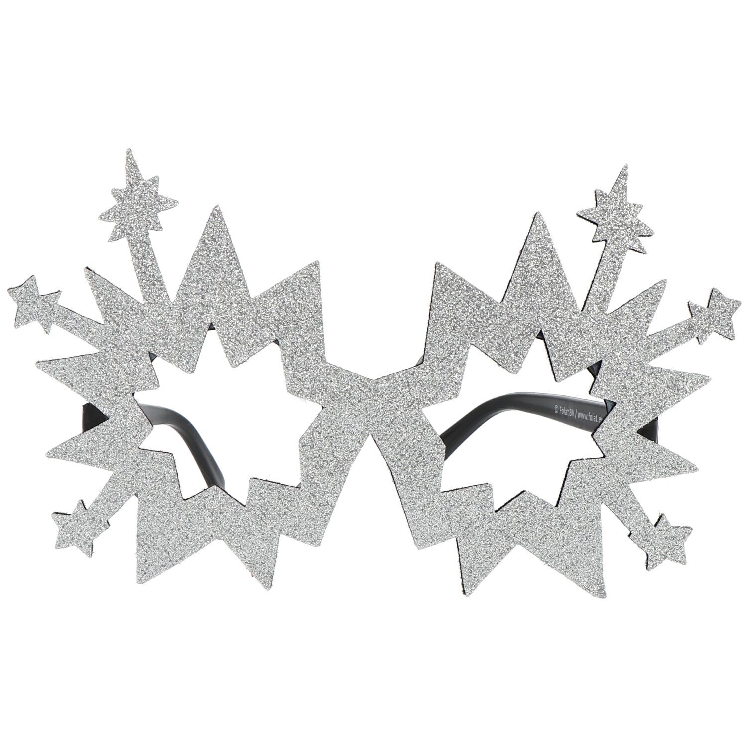 Glitter Vuurwerk Feestbril Zilver