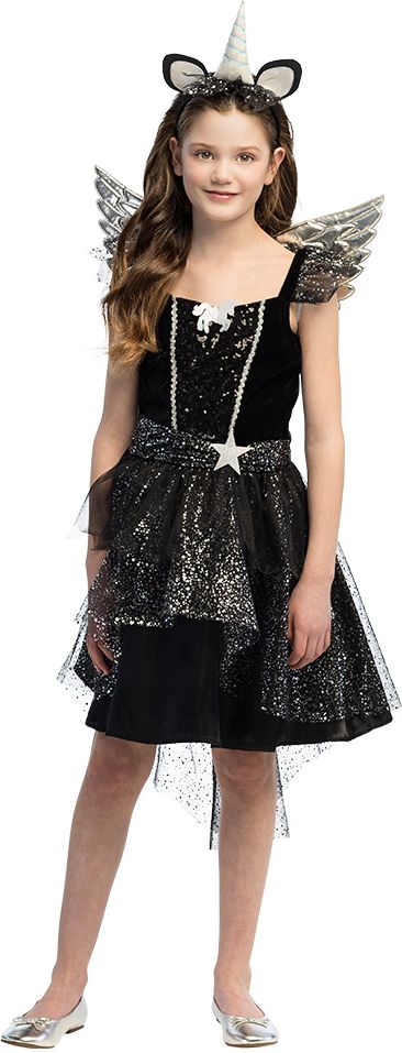 Glitterende Eenhoornjurk Zwart Meisjes