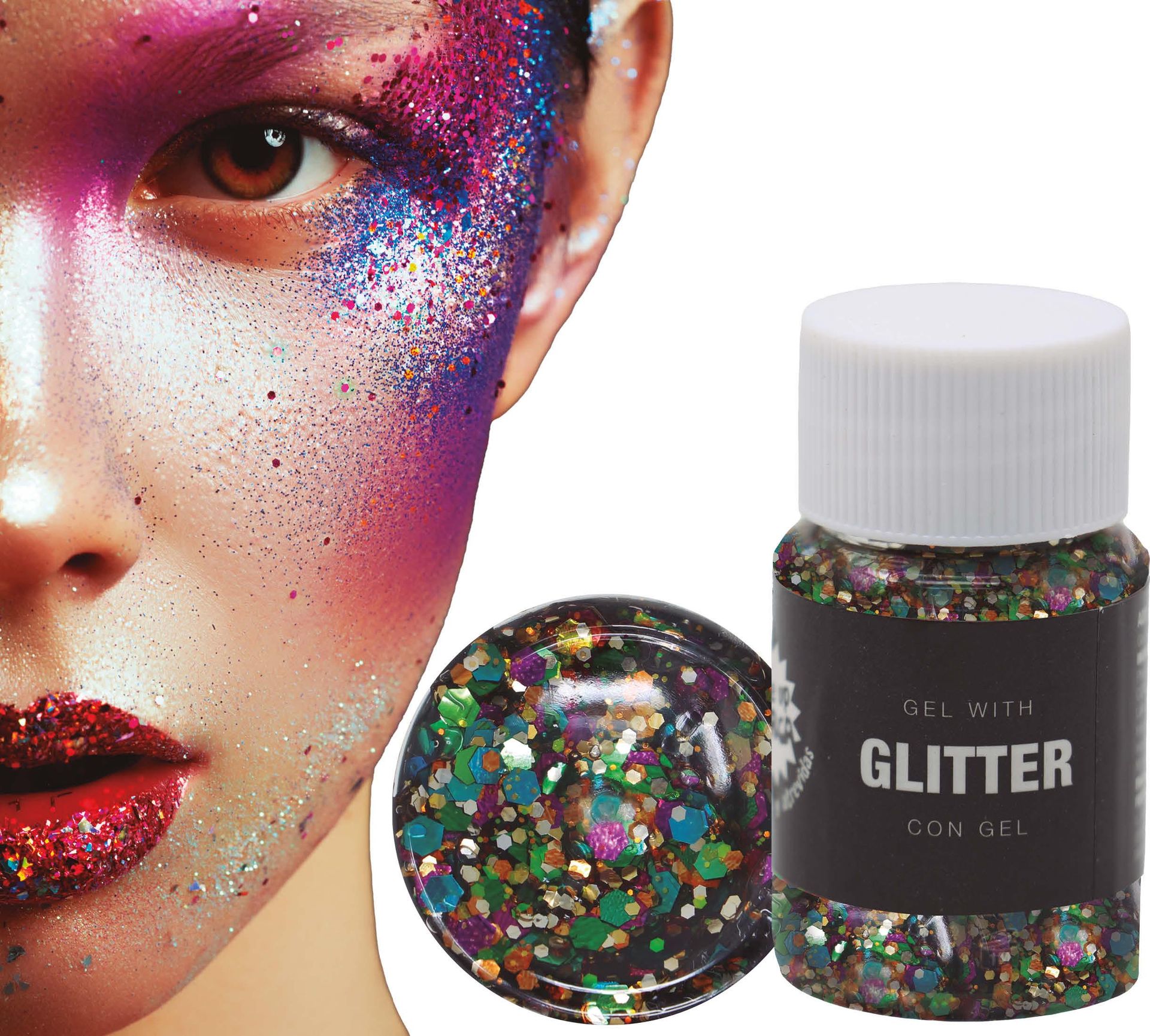 Glittergel Multikleuren