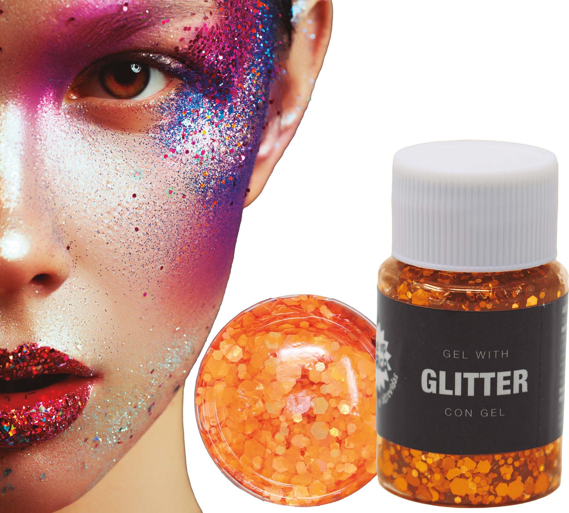 Glittergel Oranje
