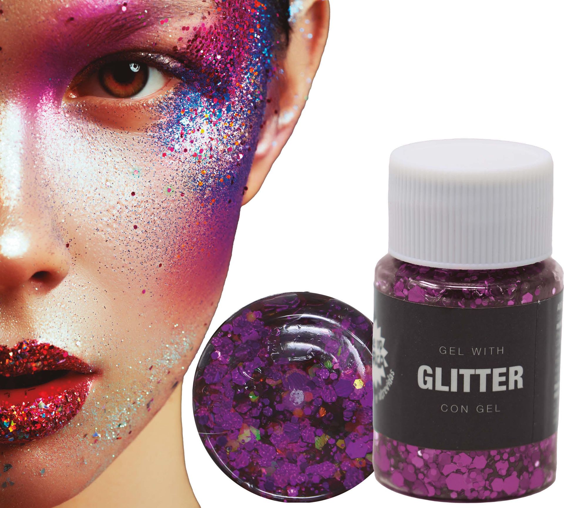 Glittergel Paars