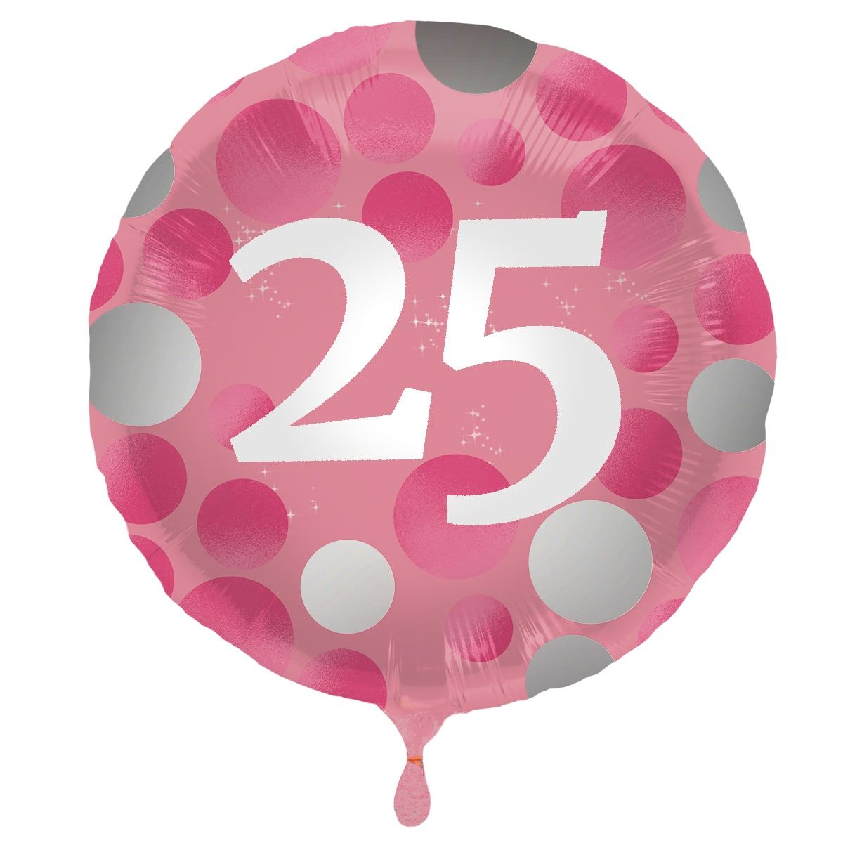 Glossy Verjaardag 25 Folieballon Roze