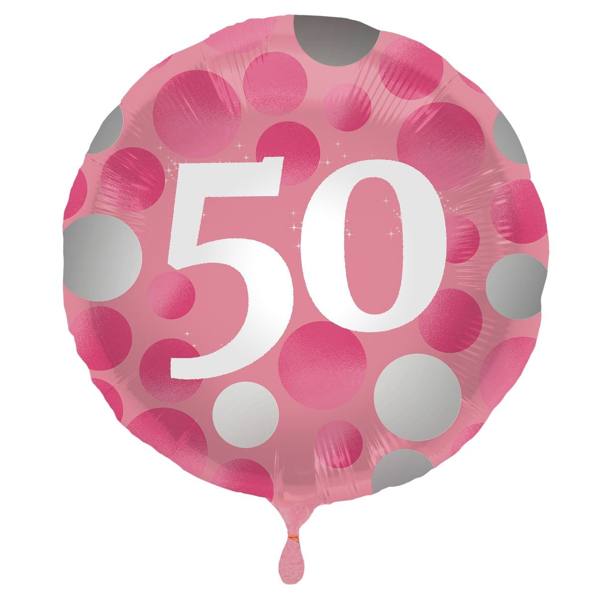 Glossy Verjaardag 50 Folieballon Roze