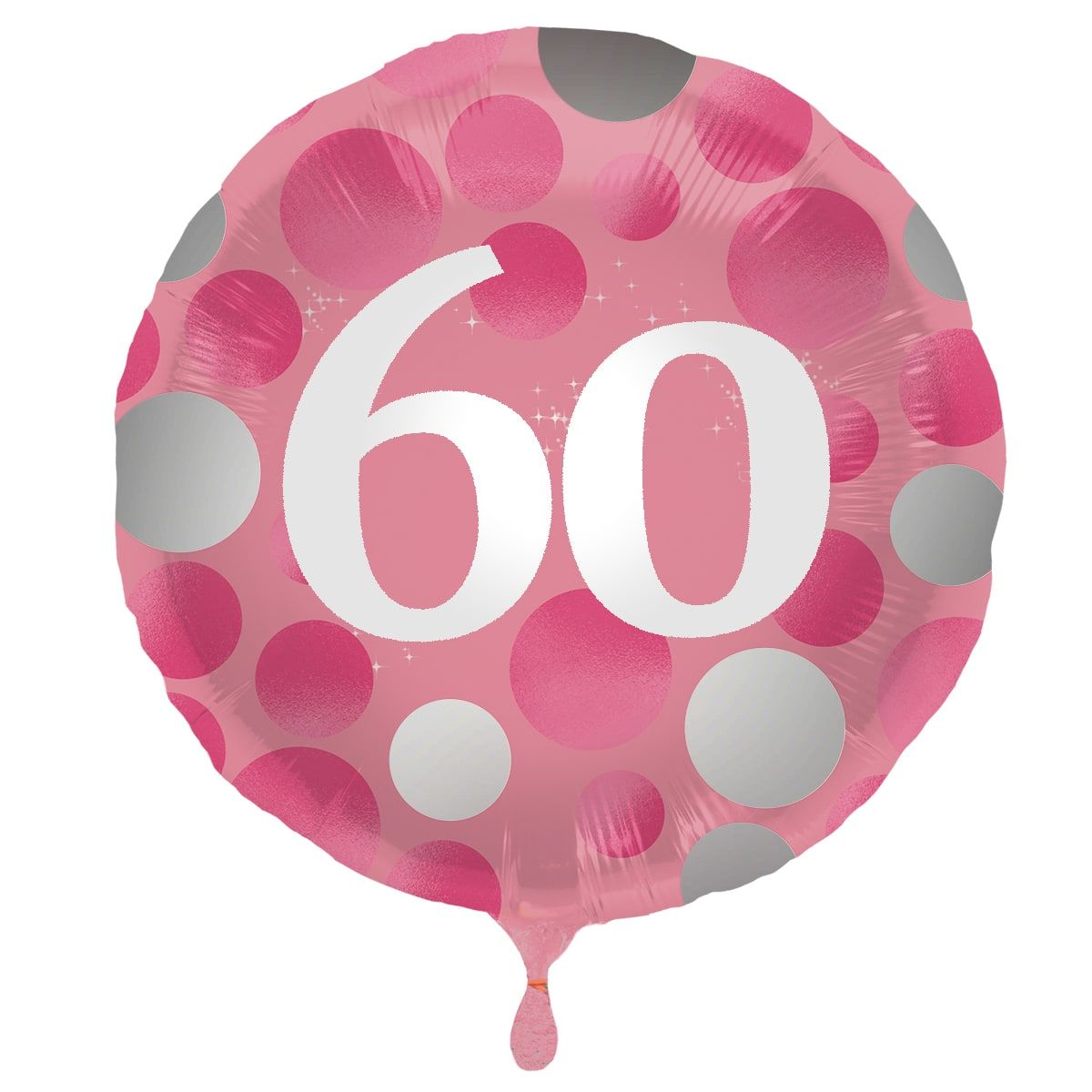 Glossy Verjaardag 60 Folieballon Roze
