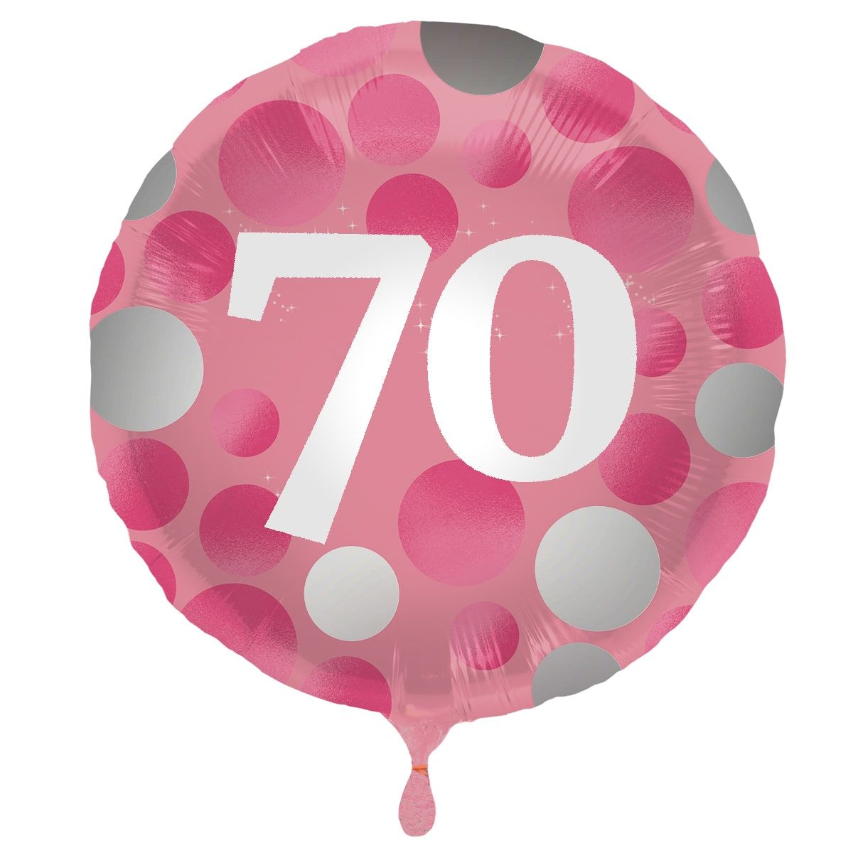 Glossy Verjaardag 70 Folieballon Roze