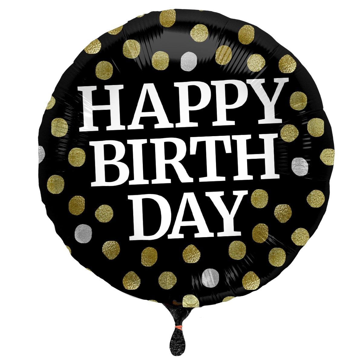 Glossy verjaardag folieballon zwart