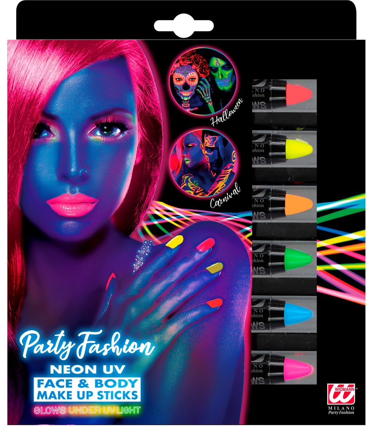 Glow In The Dark Neon Schminkstiften 6 Stuks