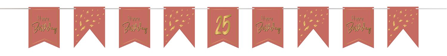Golden Dusk Happy Birthday Diy Vlaggenlijn 4 Meter